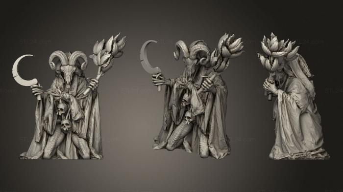 Статуэтки герои, монстры и демоны (Ведьма 3, STKM_3850) 3D модель для ЧПУ станка